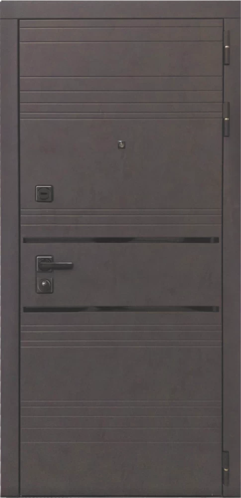 Входная дверь ДвериПРО L-43 ФЛ-256 (10мм, бетон пепельный) DPRO196472 внешняя сторона